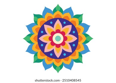 Mandala ilustración de arte colorido para mejorar las sesiones de práctica de atención plena (3)