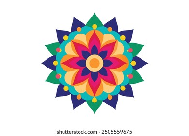 Mandala colorful art illustration perfect for festival and event posters (6)