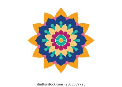 Mandala colorful art illustration perfect for social media graphics (3)