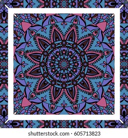 Mandala. Colorful ethnic round ornament. Vector art
