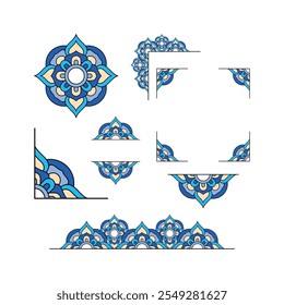 Mandala Colorful Frame Ornament Vector Design