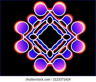 mandala with colorful gradient . abstract background.