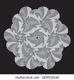 Mandala, colorful pattern. Dotted colorful Vector Spiral Pattern or Texture. Stipple Dot Backgrounds with Ellipses