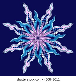 Mandala. Colorful round ornament. Vector illustration.