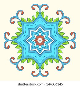 Mandala. Colorful vector background. Indian decorative pattern.