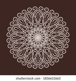 Mandala colorful vintage art, ancient Indian vedic background design, old painting texture with multiple mathematical shape. Sacred symbol