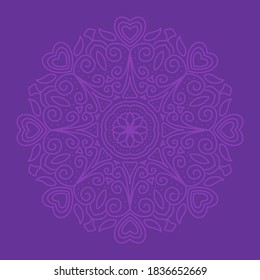 Mandala colorful vintage art, ancient Indian vedic background design, old painting texture with multiple mathematical shape. Sacred symbol