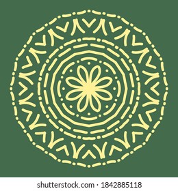 mandala colorful vintage art, ancient Indian vedic background design, old painting texture with multiple mathematical shapes. Floral pattern, illustration