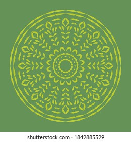 mandala colorful vintage art, ancient Indian vedic background design, old painting texture with multiple mathematical shapes. Floral pattern, illustration