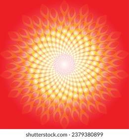 Mandala colorful vintage art, ancient Indian vedic background design, old painting texture with multiple mathematical shapes. illustration