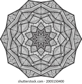 mandala coloring for adults Relaxing pattern anti stress meditation