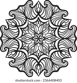 Mandala coloring Anti stress meditation decoration