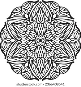 Mandala coloring Anti stress meditation decoration