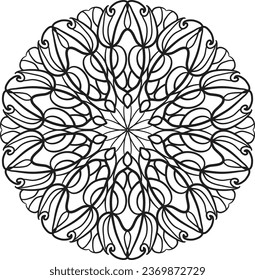 Mandala coloring anti stress meditation relaxing