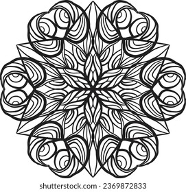 Mandala coloring anti stress meditation relaxing