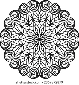 Mandala coloring anti stress meditation relaxing