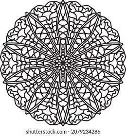 Mandala coloring anti stress relaxing meditation colorful decoration