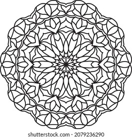 Mandala coloring anti stress relaxing meditation colorful decoration