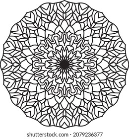Mandala coloring anti stress relaxing meditation colorful decoration