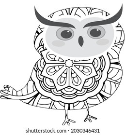 Mandala coloring, black and white mandala vector isolated on white. Vintage decorative elements, vector illustration EPS
