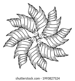 Mandala for coloring book. Abstract ornaments. Form with Ethnic , Folk tribal elements. Anti-stress therapy art. Vector