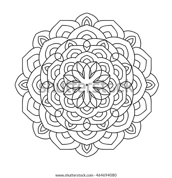 Download Mandala Coloring Book Adults Ethnic Decorative Stock Vector Royalty Free 464694080