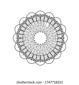 Mandala coloring book for adults. mehendi, indian pattern. decoration yoga studio, sticky. Creative minimalist hand painted illustration for wall decoration, greeting card or brochure cover design.