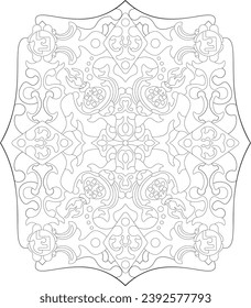 Libro de colorear Mandala. KDP amazónico. Ilustración vectorial.