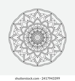 Mandala coloring book art wallpaper design tile pattern shirt greeting card sticker lace pattern and tattoo decoration for interior design ethnic oriental circle ornament background