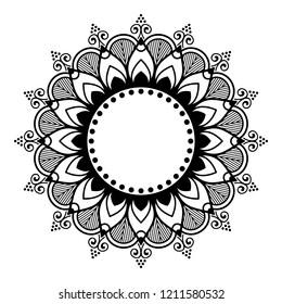 Circular Pattern Form Mandala Henna Mehndi Stock Vector (Royalty Free ...