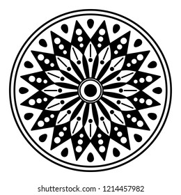 Mandala for coloring book, decorative round ornament. Can be used for coloring book, greeting card, phone case print, etc. Hand drawn background, vector EPS10 
