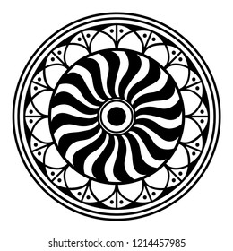 Mandala for coloring book, decorative round ornament. Can be used for coloring book, greeting card, phone case print, etc. Hand drawn background, vector EPS10 
