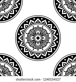 Mandala for coloring book, decorative round ornament. Can be used for greeting card, phone case print, etc. Hand drawn background, vector isolated on white. EPS 10 
