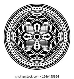 Mandala for coloring book. Decorative round ornament pattern. Hand drawn background. Yoga logos Vector. Can be used for coloring book, greeting card, phone case print, etc. Vector Henna Tattoo style. 