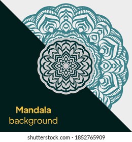 Mandala für das Farbbuch. Dekorative Rundverzierungen. Yoga-Logo, Hintergrund für Meditationspopster. Ungewöhnliche Blumenform. Orientalische Vektorgrafik.