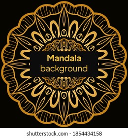 Mandala for coloring book. Decorative round ornament. Yoga logo, background for meditation poster. Unusual flower shape. Oriental vector illustration.