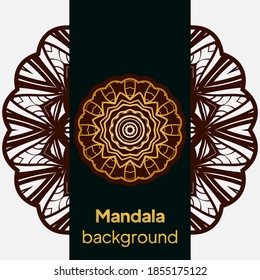 Mandala for coloring book. Decorative round ornament. Yoga logo, background for meditation poster. Unusual flower shape. Oriental vector illustration.