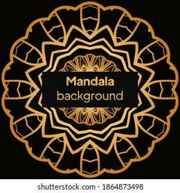 Mandala for coloring book. Decorative round ornament. Yoga logo, background for meditation poster. Unusual flower shape. Oriental vector illustration.