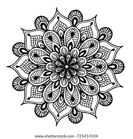 Mandala Coloring Book Decorative Round Ornaments Stock Vector (Royalty ...