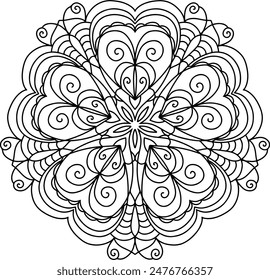 Libro para colorear Mandala y dibujo de mandala