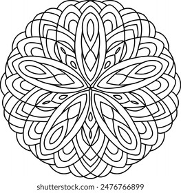 Libro para colorear Mandala y dibujo de mandala