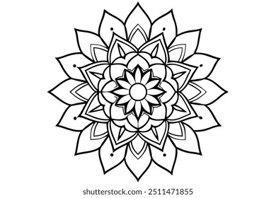 Mandala for coloring book illustration decorative circular patterns (4)