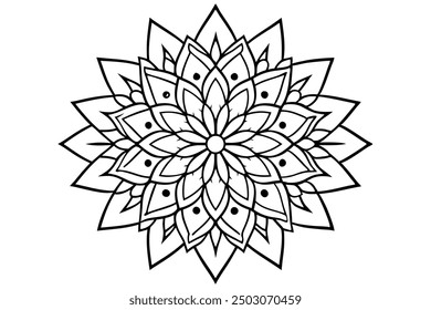 Mandala for coloring book illustration detailed artistic patterns (4)