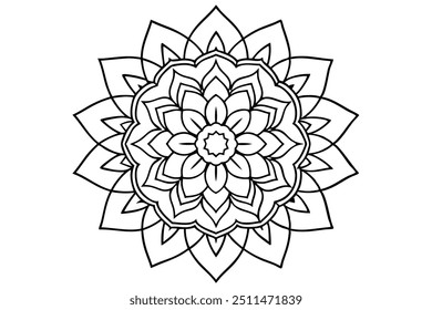 Mandala for coloring book illustration detailed artistic patterns (7)