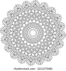 libro de colorear mandala. diseño vectorial original. Mandala de patrón redondo adorno Perfecto para cualquier otro tipo de diseño.