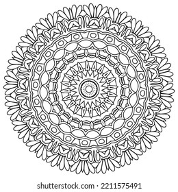 libro de colorear mandala. diseño vectorial original. Mandala de patrón redondo adorno Perfecto para cualquier otro tipo de diseño.