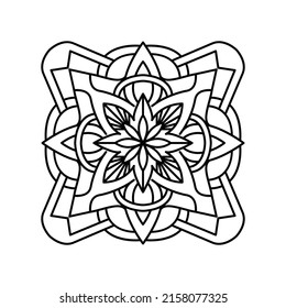 Mandala for coloring book and page