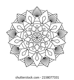 Mandala para libro de colorido y página