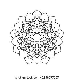 Mandala for coloring book and page