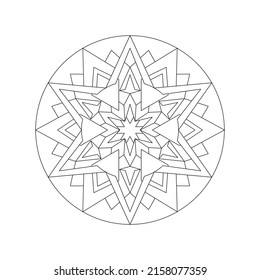 Mandala for coloring book and page